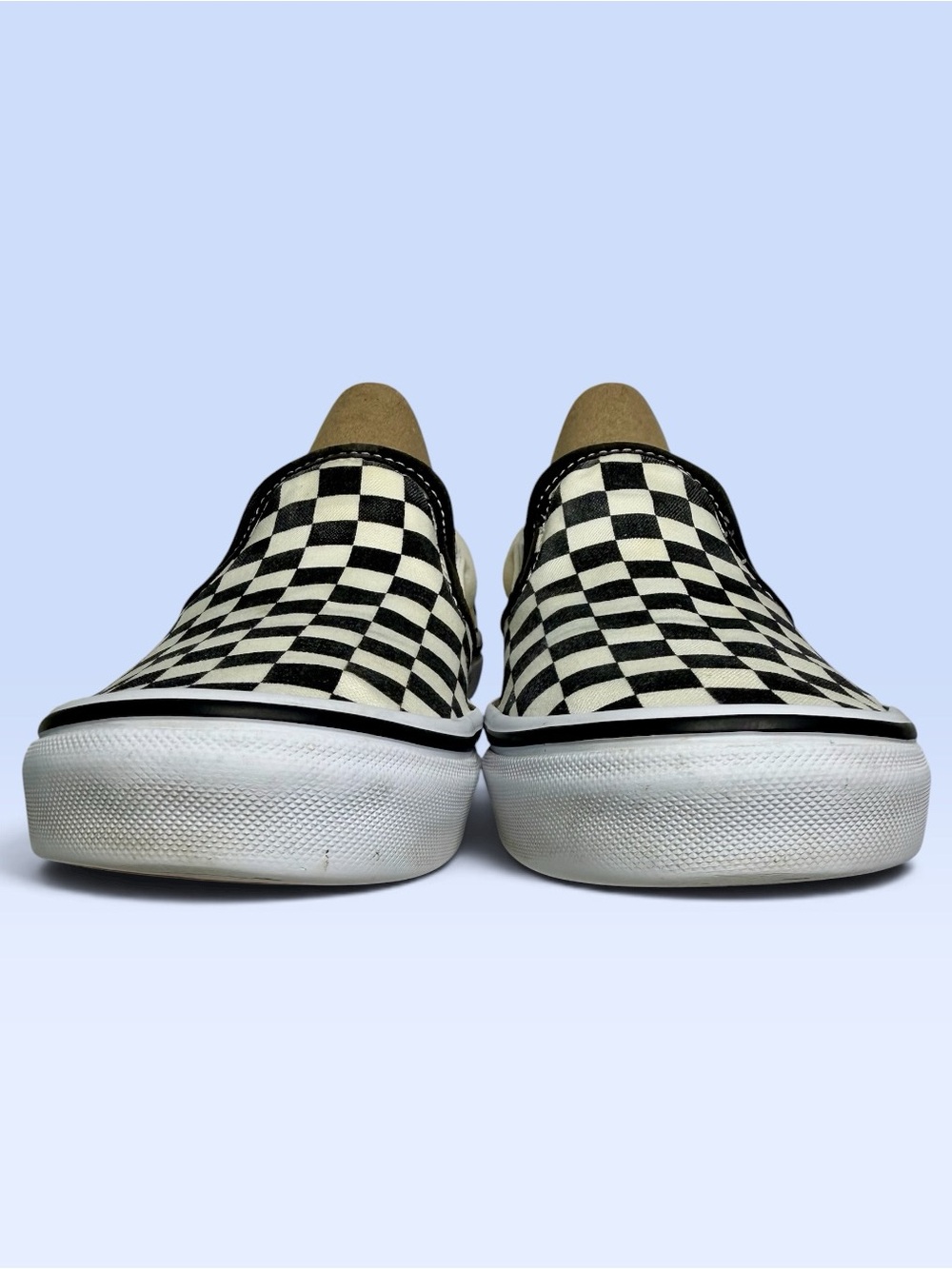 Vans Classic Checkerboard Slip-On Skate Shoes Black & Off-White 7.5 Men/9.0 Wmn - Picture 3 of 12